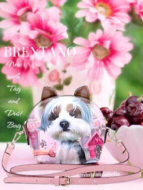 Brentano Pink Puppy Crossbody Bag